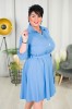 Sukienka z paskiem HESTIA niebieska Plus Size 44-54