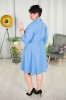 Sukienka z paskiem HESTIA niebieska Plus Size 44-54