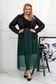 Tiulowa Spódnica VERONA butelkowa zieleń Plus Size 44/56