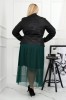 Tiulowa Spódnica VERONA butelkowa zieleń Plus Size 44/56