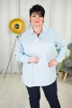 Koszula z kołnierzykiem ERINA błękitna Plus Size 44-54