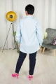 Koszula z kołnierzykiem ERINA błękitna Plus Size 44-54