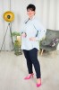Koszula z kołnierzykiem ERINA błękitna Plus Size 44-54