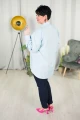 Koszula z kołnierzykiem ERINA błękitna Plus Size 44-54