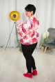 Bomberka w kwiaty GIGI peonie Plus Size 44-52