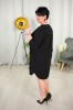 Sukienka trapezowa LARYSA czarna Plus Size 44-52
