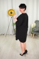 Sukienka trapezowa LARYSA czarna Plus Size 44-52
