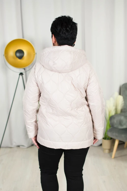 Wiosenna kurtka pikowana VENUS beż Plus Size 44-52