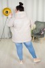 Wiosenna kurtka pikowana VENUS beż Plus Size 44-52