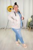 Wiosenna kurtka pikowana VENUS beż Plus Size 44-52
