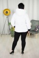 Krótka Kurtka pikowana NAZAR biała Plus Size 44-50