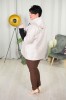 Krótka Kurtka pikowana NAZAR beż Plus Size 44-52