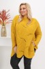 Ażurowy Sweter Oversize ELISE czarny Plus Size 46/54