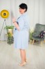 Marynarkowa Sukienka BRITNEY błękitna Plus Size 42-52