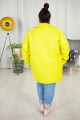 Kurtka wiosenna o kroju koszuli MARIKA limonka Plus Size 42-54