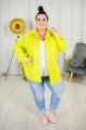 Kurtka wiosenna o kroju koszuli MARIKA limonka Plus Size 42-54