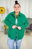 Kurtka wiosenna o kroju koszuli MARIKA zielona Plus Size 42-54