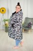 Wiosenna Parka Wiatrówka LIZA czarno-biały Plus Size 42-54
