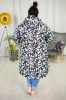 Wiosenna Parka Wiatrówka LIZA czarno-biały Plus Size 42-54