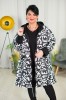 Wiosenna Parka Wiatrówka LIZA czarno-biały Plus Size 42-54