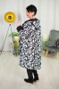 Wiosenna Parka Wiatrówka LIZA czarno-biały Plus Size 42-54
