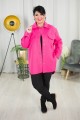 Kurtka wiosenna o kroju koszuli MARIKA różowa Plus Size 42-54