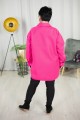 Kurtka wiosenna o kroju koszuli MARIKA różowa Plus Size 42-54