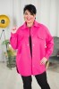 Kurtka wiosenna o kroju koszuli MARIKA różowa Plus Size 42-54