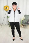 Krótka Kurtka pikowana NAZAR biała Plus Size 44-50 
