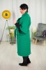 Płaszcz wiosenny z paskiem Kamizelka DANISA zielony Plus Size 44-52