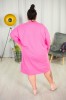 Sukienka Tuba ALICJA różowa Plus Size 48-58
