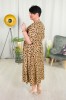 Sukienka SALMA brązowa w cętki Plus Size 44-54