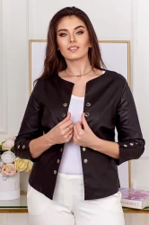 Ekoskórzana Kurteczka żakiecik NINA czarna Plus Size 44-56