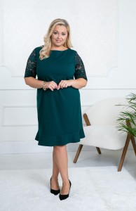 Elegancka Sukienka AVA zielona Plus Size 44-56