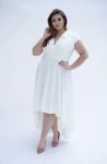 Sukienka SELENA ecru Plus Size 44-56