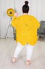 Ażurowy Sweter Oversize ELISE miodowy Plus Size 46/54