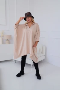 Tunika FIORINI beż Taffi Plus Size 48/60