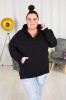 Bluza z z rozporkami SHERYL czarna Plus Size 42-52