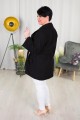 Krótki Płaszczyk wiosenny SONIA czarny Plus Size 42-52