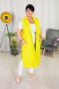 Kamizelka flauszowa z paskiem JUDY limonka Plus Size 44-52