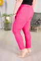 Eleganckie Spodnie SINNER różowe Plus Size 2XL-5XL