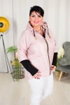 Krótka Kurtka pikowana NATALI pudrowa Plus Size 44-52