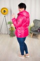 Wiosenna Kurtka z odpinanym kapturem MAJA róż Plus Size 44-52
