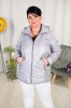 Wiosenna Kurtka z odpinanym kapturem MAJA popielata Plus Size 44-52
