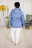 Wiosenna Kurtka z odpinanym kapturem POLA niebieska Plus Size 44-52
