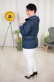 Wiosenna Kurtka z odpinanym kapturem POLA granat Plus Size 44-52