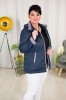 Wiosenna Kurtka z odpinanym kapturem POLA granat Plus Size 44-52