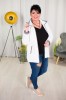 Wiosenna Kurtka z odpinanym kapturem POLA biała Plus Size 44-52