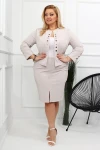 Zamszowa Kurteczka żakiecik NINA beż Plus Size 44-56