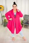 Narzutka Płaszczyk VENiCE fuksja Plus Size 42-54